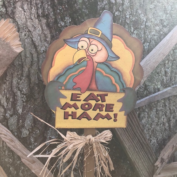Wooden Turkey Thanksgiving outdoor sign - Picture 3 of 4
